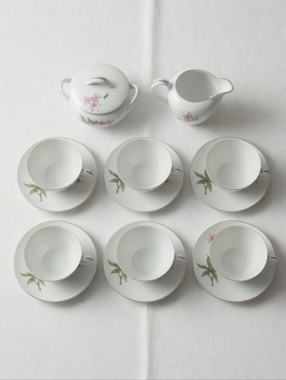 Vintage Sango Spring Bouquet Fine China Tea Set - 14 pieces Service for 6